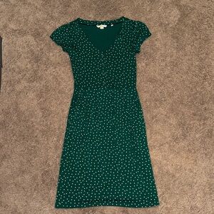 Boden green polka dot dress
